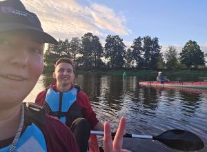 Lab Retreat 2025 - kayaking on the Narew river