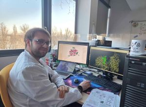 Dawid solving his first crystal structure - Jan 2026